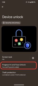Fingerprint-face-unlock
