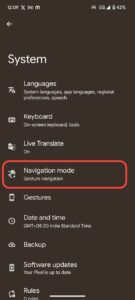 Navigation-mode